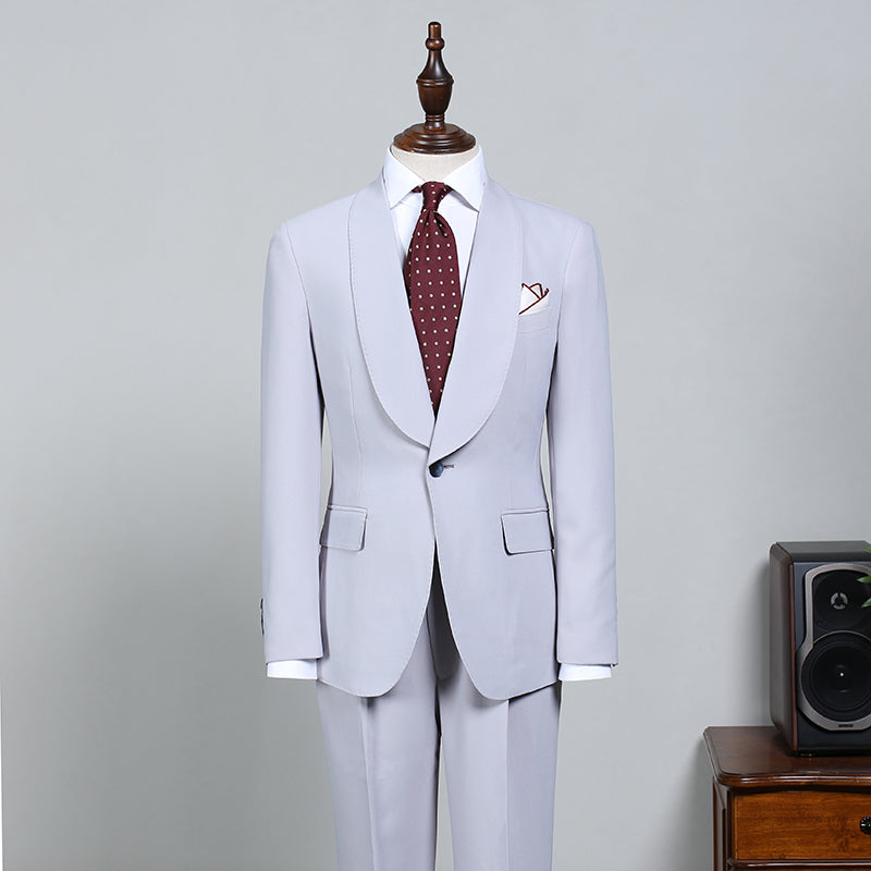 Ivan Fashionable Blue Two Pieces Custom Wedding Suit for Grooms