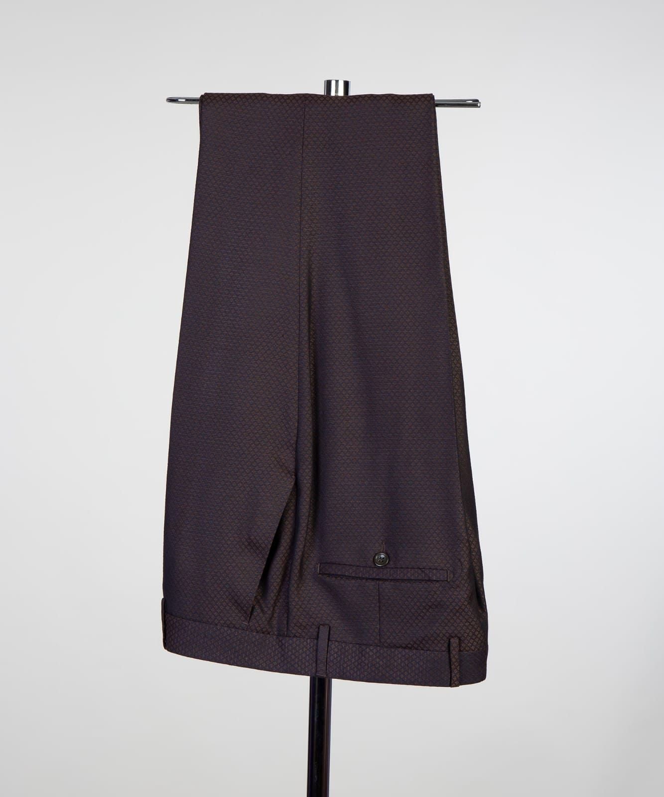 Kevin Chocolate Fashion Double-Breasted Two-Piece Prom Suit for Men