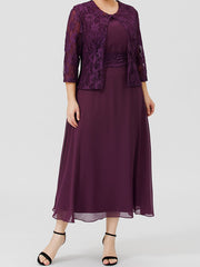 Mother of the Bride A-Line/Princess Dresses Featuring Applique and Jacket