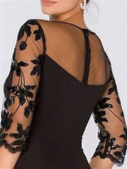 Sweetheart A-Line Princess Floor-Length Plus Size Mother of the Bride Dress with 3/4 Sleeves Lace & Side Split