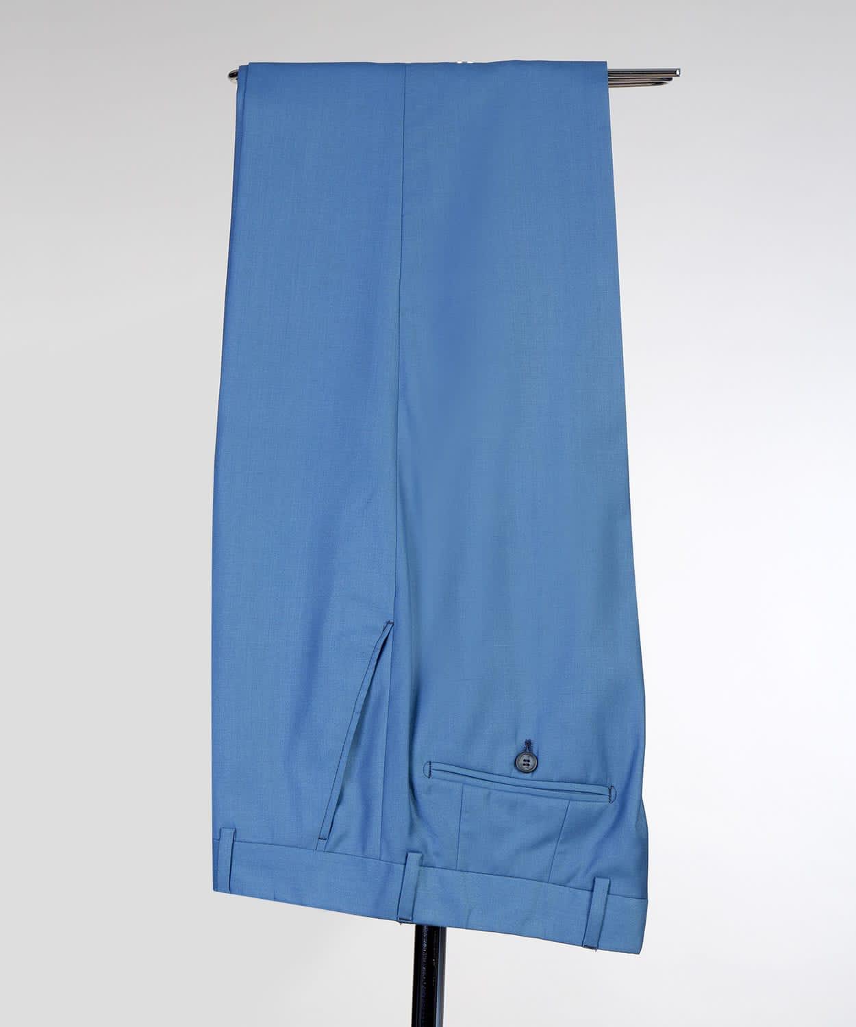 Patrick Contemporary Blue Two-Piece Notched Lapel Prom Men’s Suits