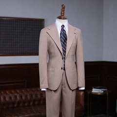 Tab Classic Khaki Two Pieces Slim Fit Custom Business Suit
