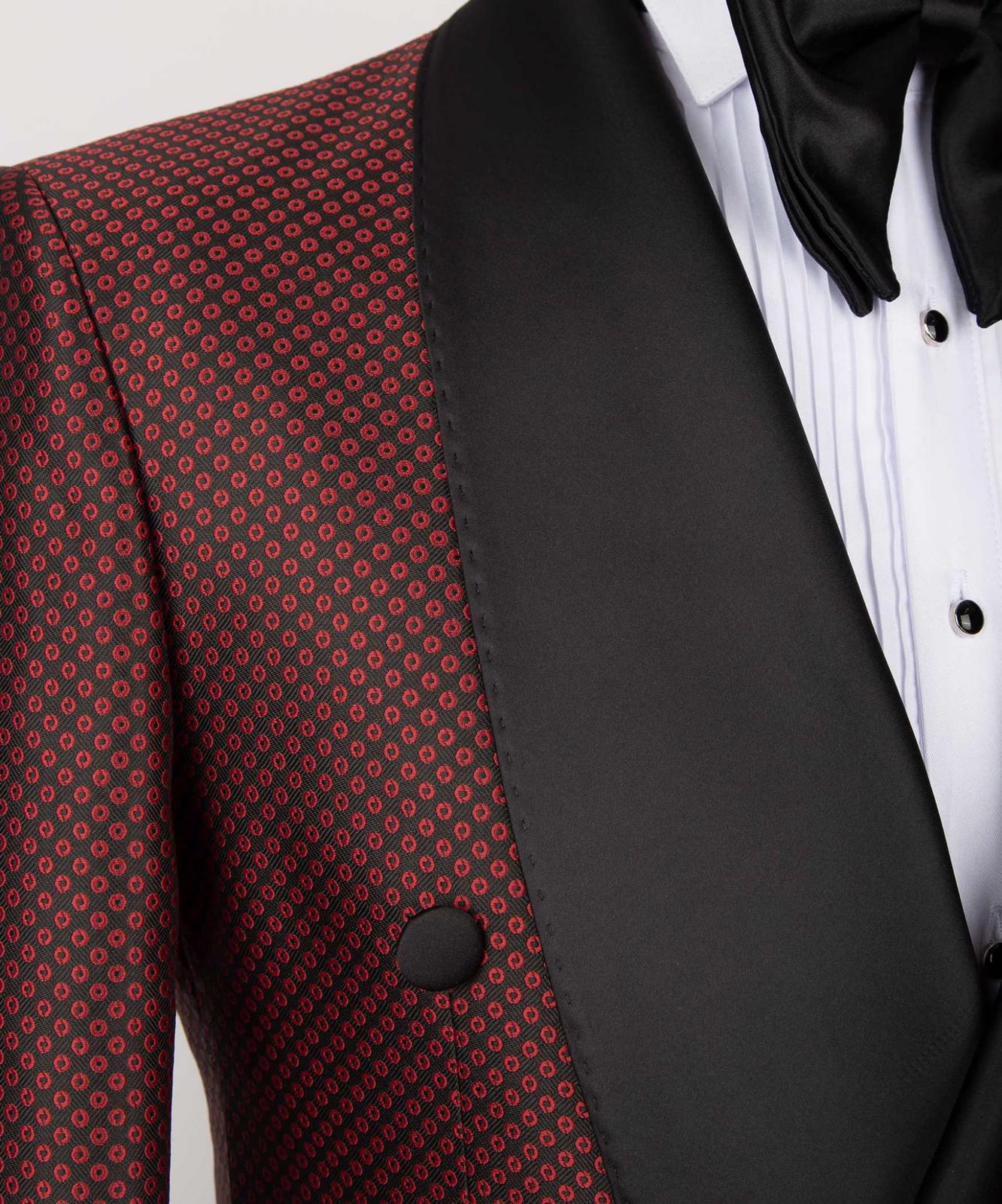 Timothy Burgundy Chic Shawl Collar Two-Piece Prom Suit for Men