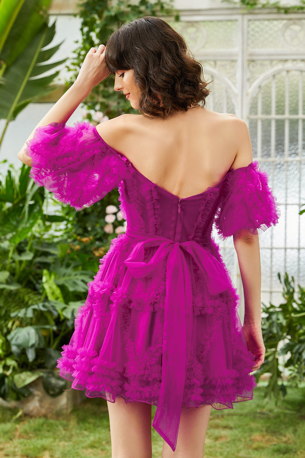 Naomi A-Line Off-the-Shoulder Tulle Elegant Homecoming Dress