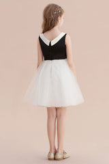 A-Line Affordable Bow Tulle Flower Girl Dress On Sale