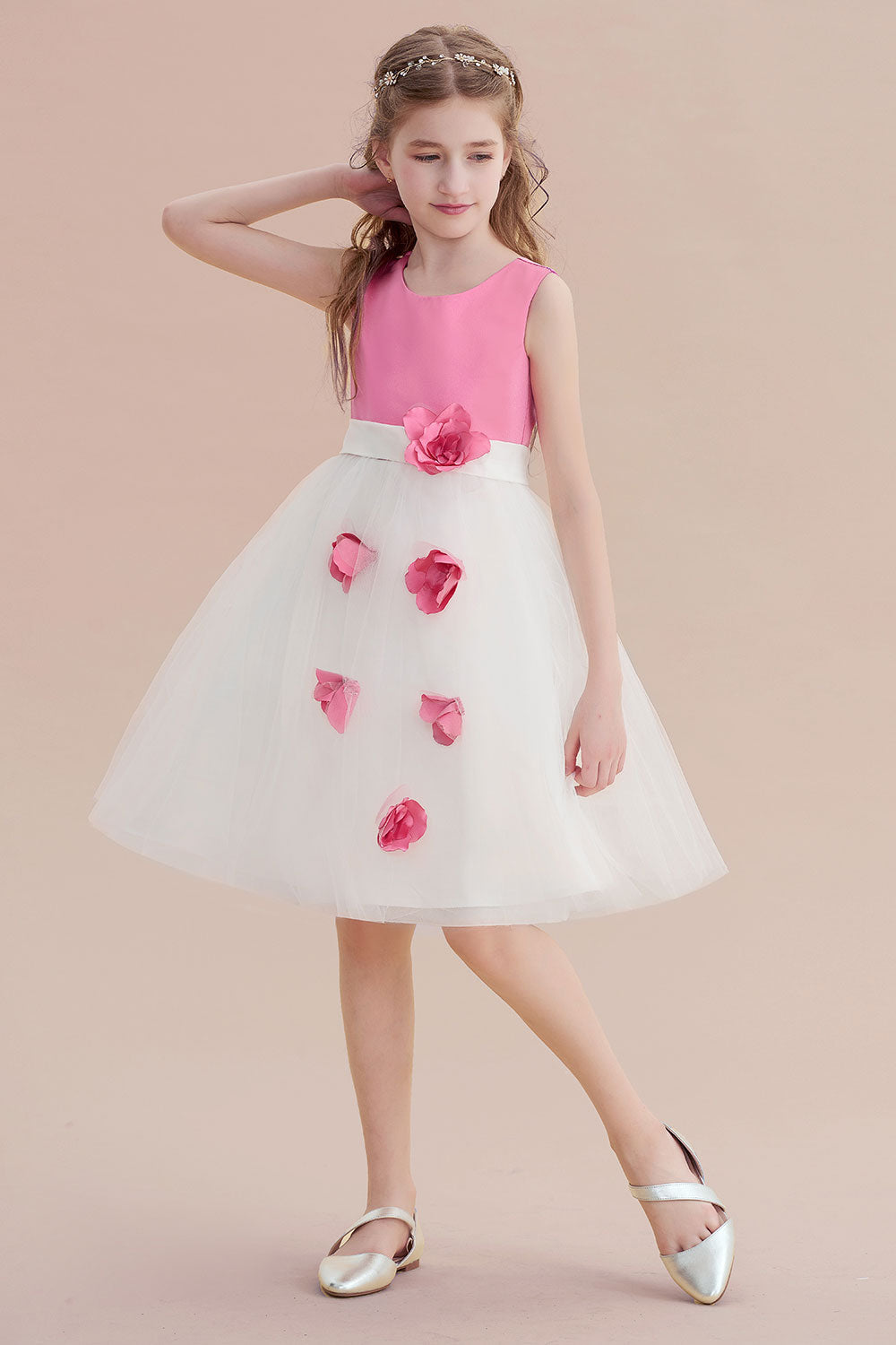 A-Line Affordable Tulle Flower Girl Dress Online