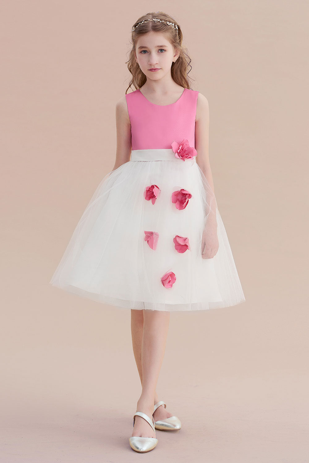 A-Line Affordable Tulle Flower Girl Dress Online