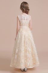 A-Line Amazing Lace Tulle Flower Girl Dress Online