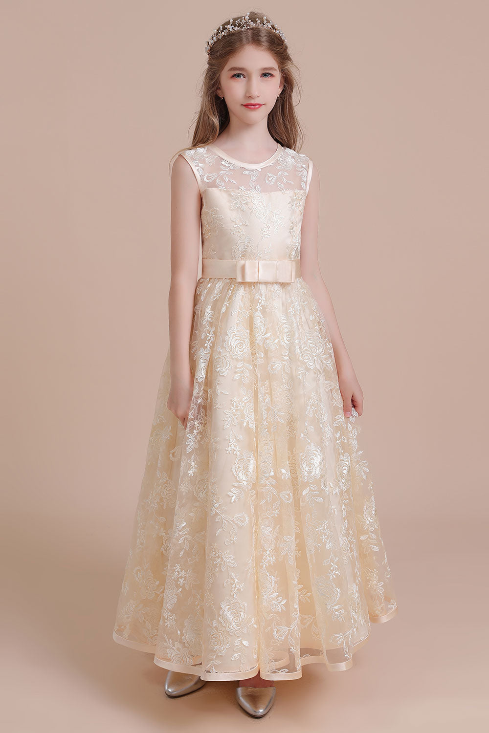 A-Line Amazing Lace Tulle Flower Girl Dress Online