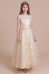 A-Line Amazing Lace Tulle Flower Girl Dress Online