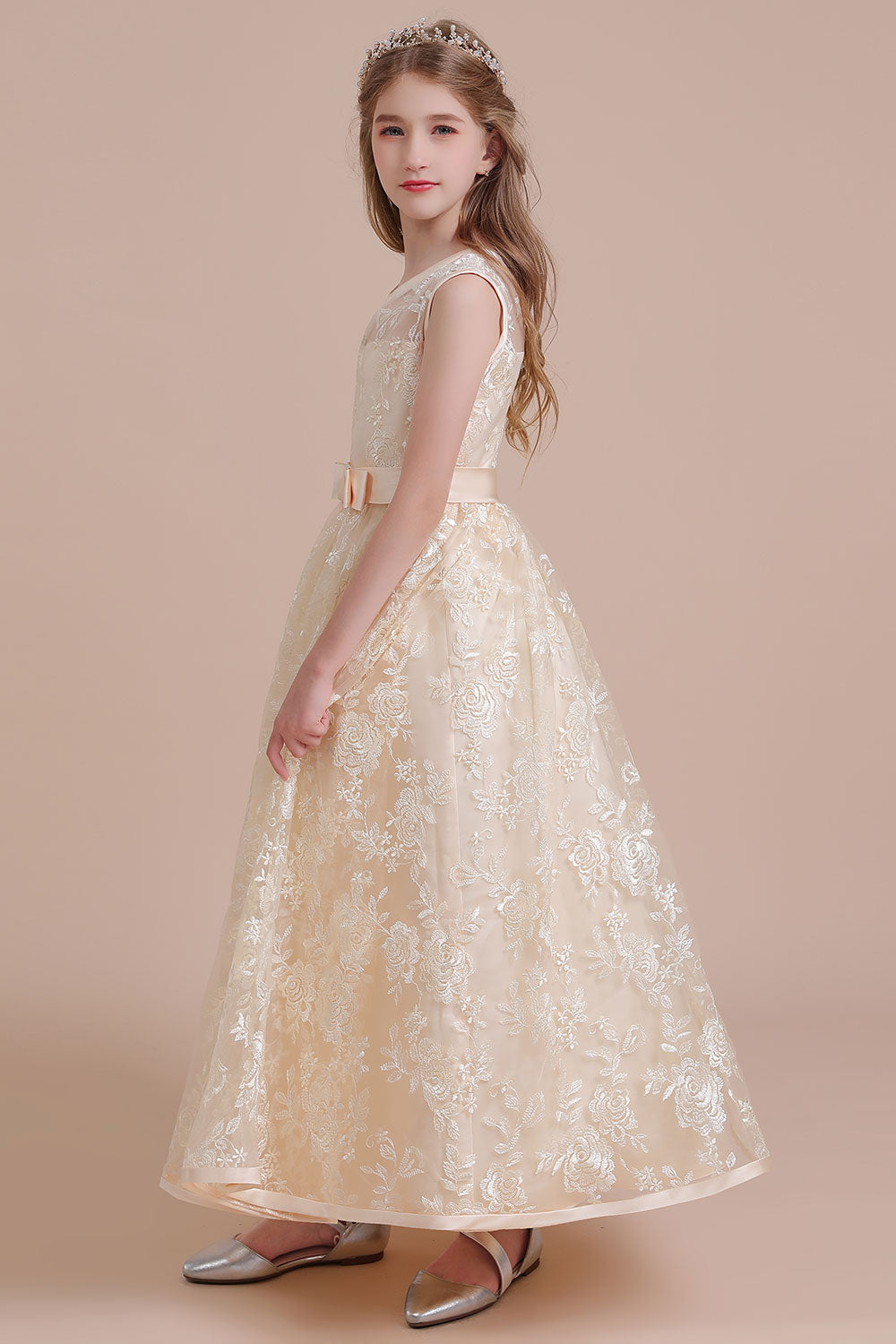 A-Line Amazing Lace Tulle Flower Girl Dress Online
