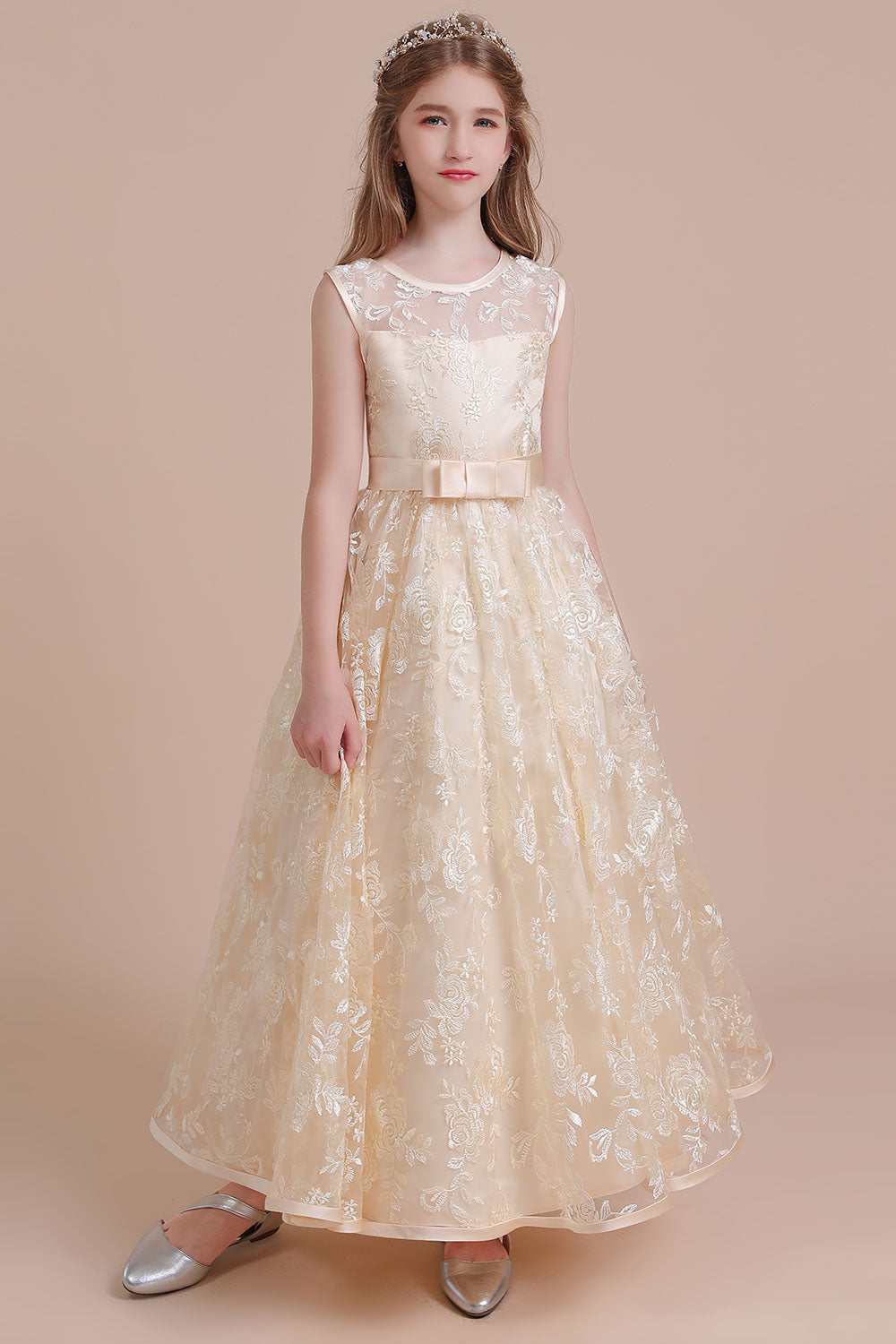 A-Line Amazing Lace Tulle Flower Girl Dress Online