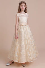 A-Line Amazing Lace Tulle Flower Girl Dress Online