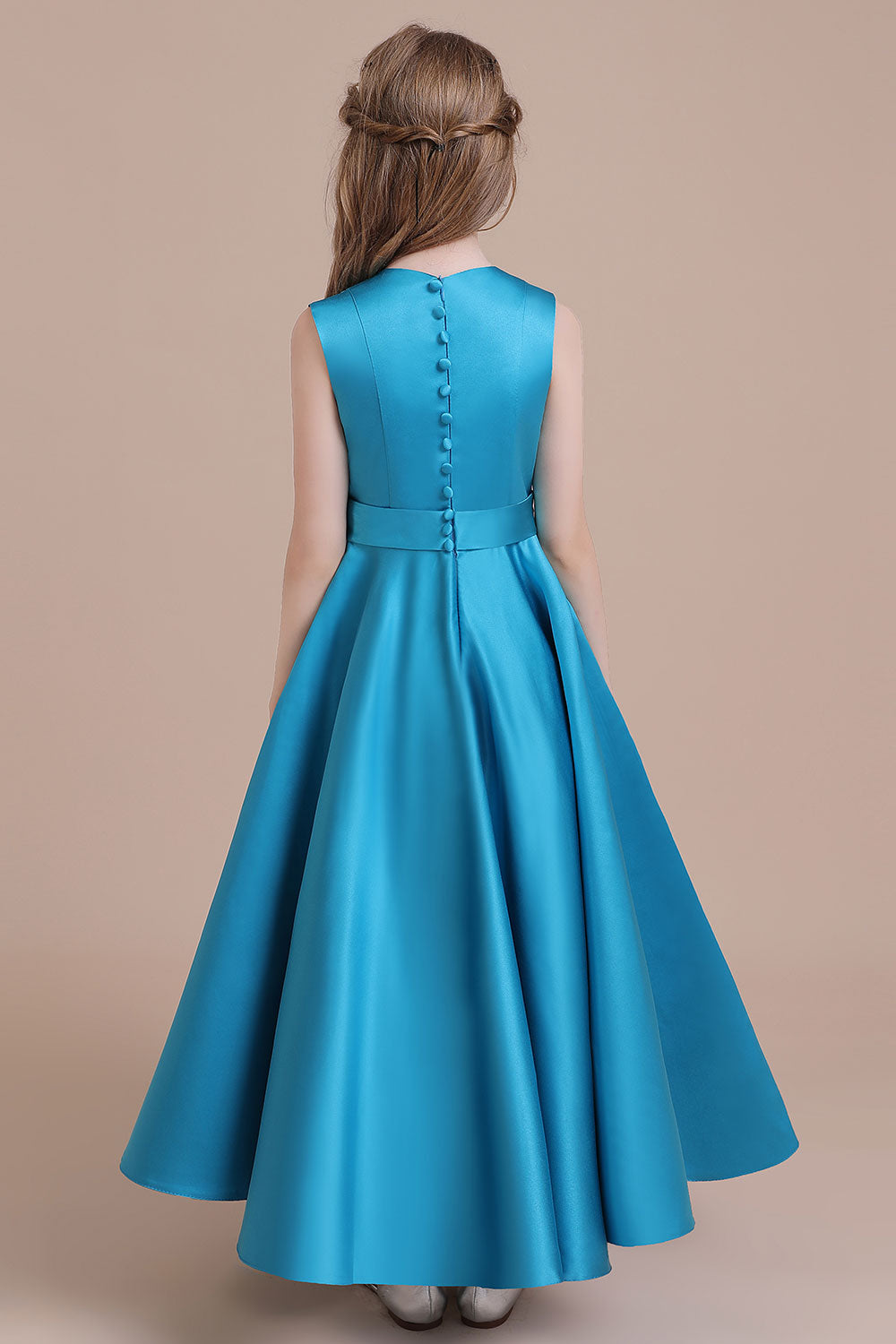 A-Line Awesome Satin Flower Girl Dress Online