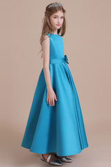 A-Line Awesome Satin Flower Girl Dress Online