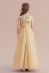 A-Line Awesome Sequins Tulle Flower Girl Dress Online