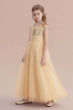 A-Line Awesome Sequins Tulle Flower Girl Dress Online