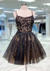 A-Line Bateau Sleeveless Laced Tulle Short/Mini Homecoming Dress with Beading