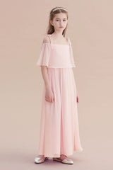 A-Line Cold-shoulder Chiffon Flower Girl Dress Online