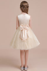 A-Line Cute Sequins Tulle Flower Girl Dress Online