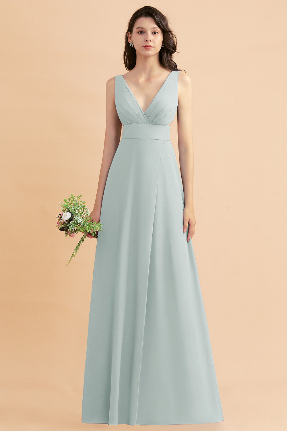 sage green and dusty blue bridesmaid dresses Dusty Blue and Sage Green Wedding Table Setting
