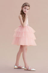 A-Line Graceful Layered Tulle Flower Girl Dress Online