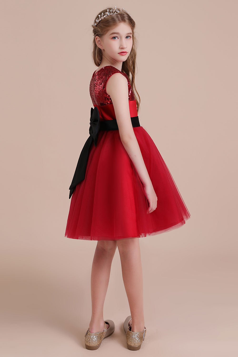 A-Line Graceful Sequins Tulle Flower Girl Dress Online