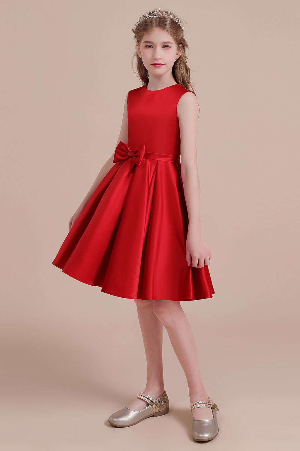 A-Line Latest Satin Flower Girl Dress Online