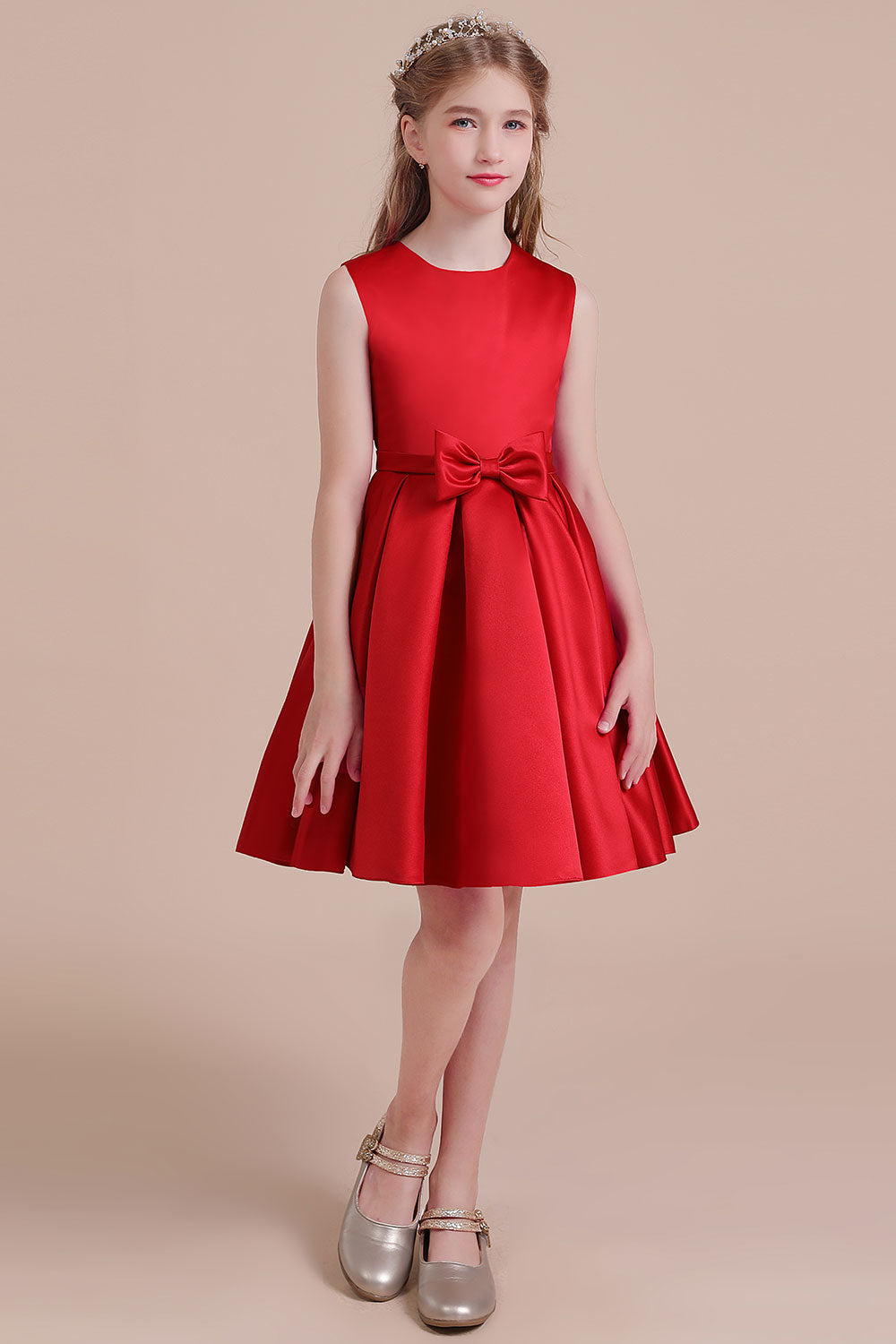 A-Line Latest Satin Flower Girl Dress Online