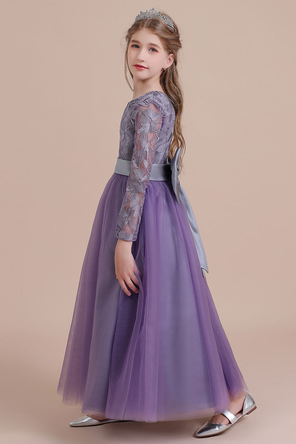 A-Line Long Sleeve Ankle Length Flower Girl Dress On Sale