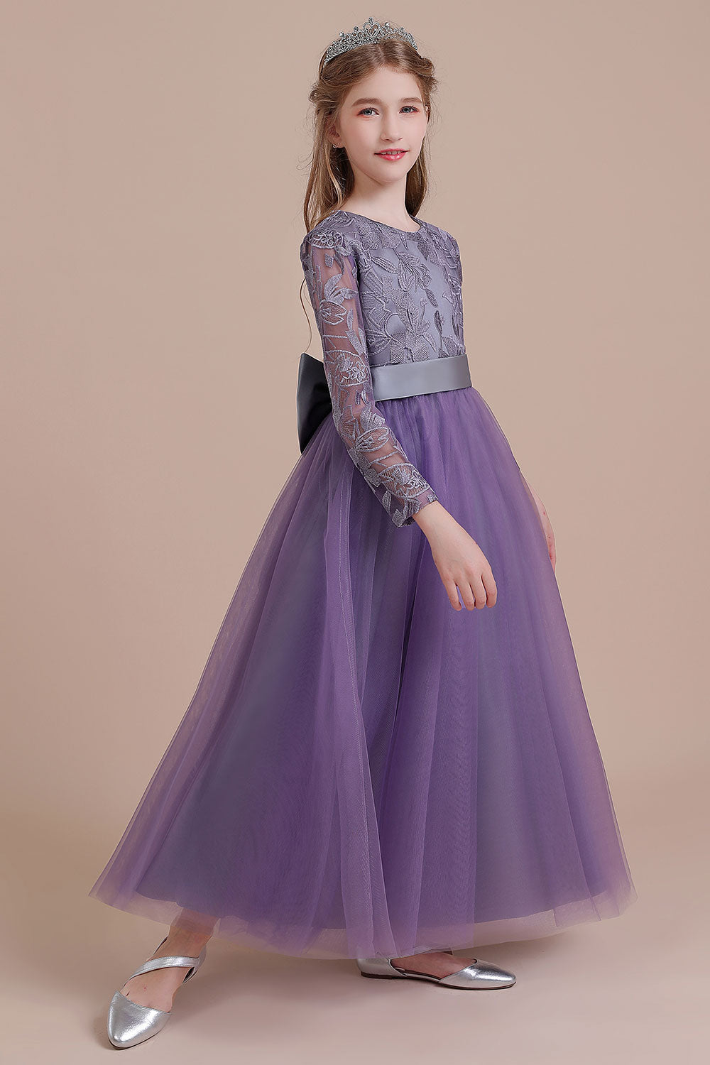A-Line Long Sleeve Ankle Length Flower Girl Dress On Sale