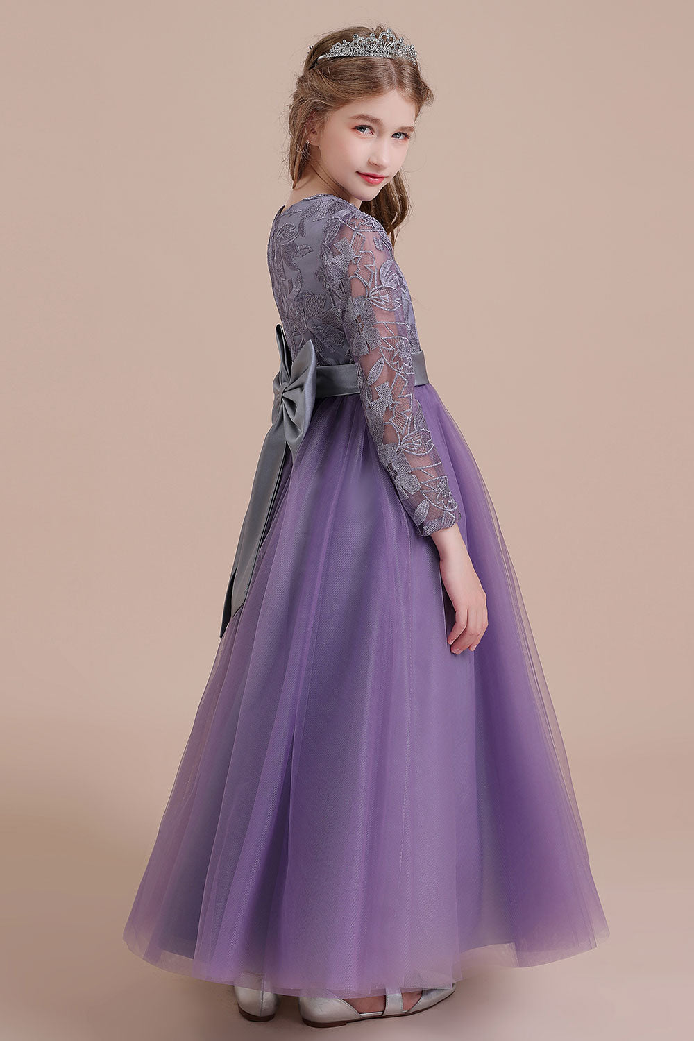 A-Line Long Sleeve Ankle Length Flower Girl Dress On Sale