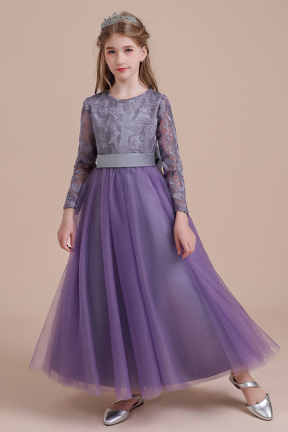 A-Line Long Sleeve Ankle Length Flower Girl Dress On Sale