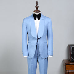 Newinlook Rock Sky Blue Bespoke Wedding Suit for Bridegrooms