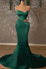 Newinlook Glamorous Red Mermaid Spaghetti Strap Evening Dress