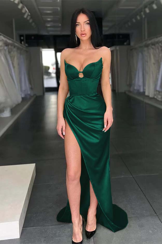 Newinlook Light Green Mermaid Sweetheart Evening Dress With Split