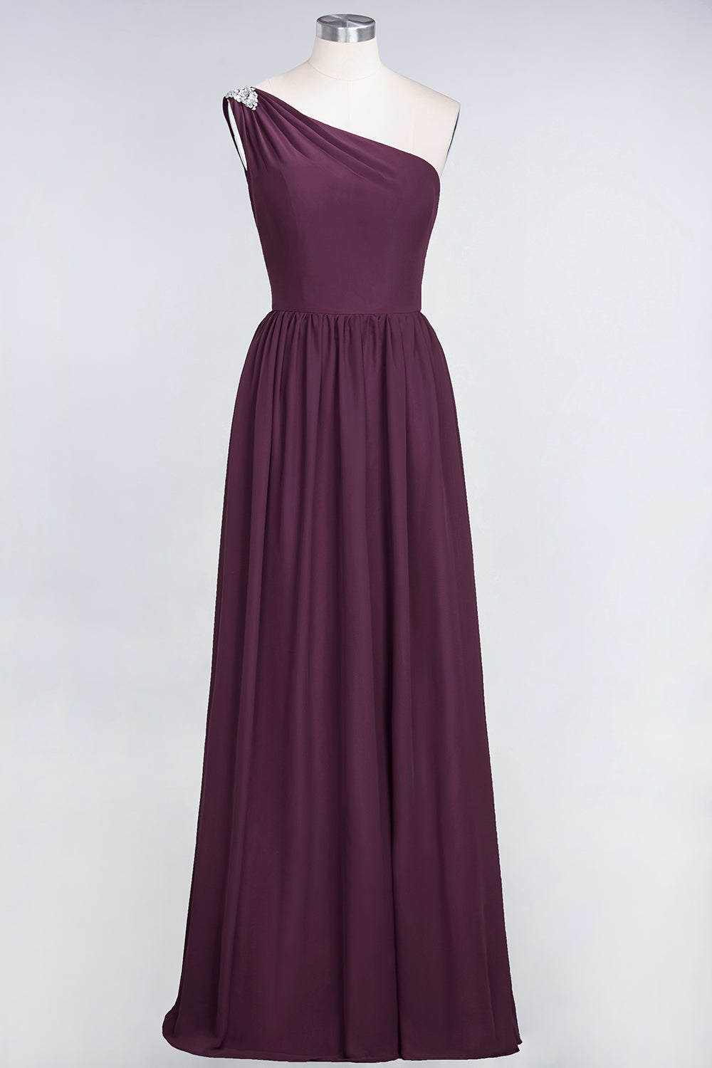 Affordable Chiffon One-Shoulder Ruffle Bridesmaid Dresses with Beading Newinlook Affordable Chiffon One-Shoulder Ruffle Bridesmaid Dresses with Beading Newinlook