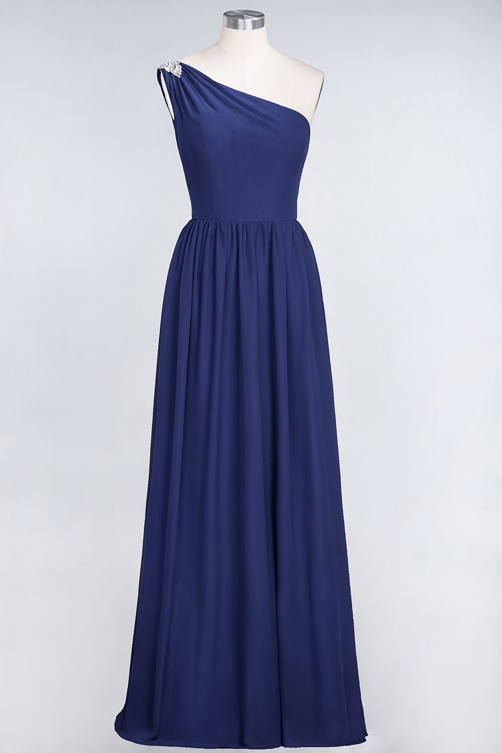 Affordable Chiffon One-Shoulder Ruffle Bridesmaid Dresses with Beading Newinlook Affordable Chiffon One-Shoulder Ruffle Bridesmaid Dresses with Beading Newinlook