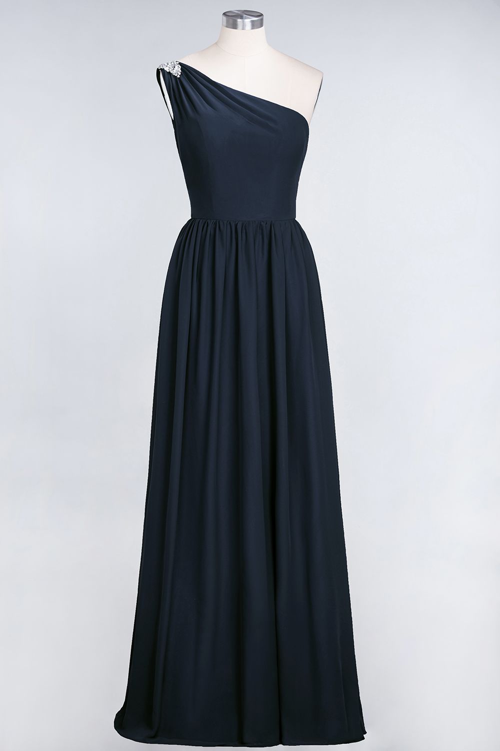 Affordable Chiffon One-Shoulder Ruffle Bridesmaid Dresses with Beading Newinlook Affordable Chiffon One-Shoulder Ruffle Bridesmaid Dresses with Beading Newinlook