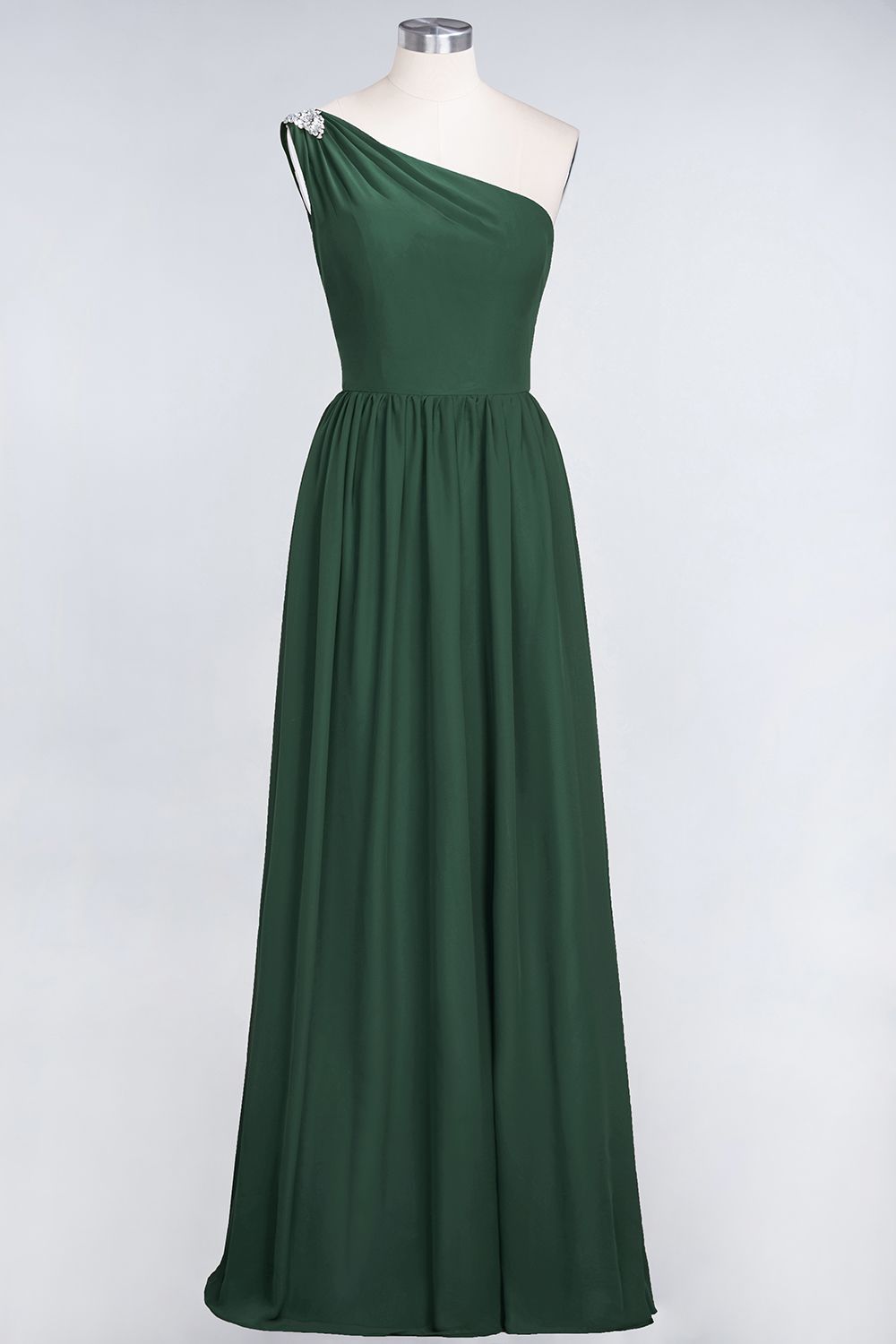 Affordable Chiffon One-Shoulder Ruffle Bridesmaid Dresses with Beading Newinlook Affordable Chiffon One-Shoulder Ruffle Bridesmaid Dresses with Beading Newinlook