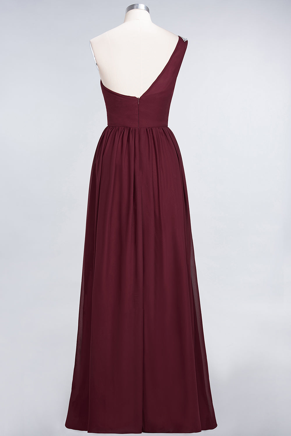 Affordable Chiffon One-Shoulder Ruffle Bridesmaid Dresses with Beading Newinlook Affordable Chiffon One-Shoulder Ruffle Bridesmaid Dresses with Beading Newinlook