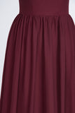 Affordable Chiffon One-Shoulder Ruffle Bridesmaid Dress with Beadings