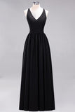 Affordable Chiffon V-Neck Sleeveless Lace Bridesmaid Dress Online