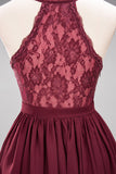 Affordable Chiffon V-Neck Sleeveless Lace Bridesmaid Dress Online