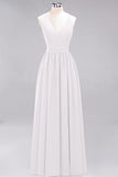 Affordable Chiffon V-Neck Sleeveless Lace Bridesmaid Dress Online