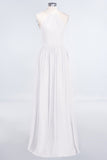Affordable Halter Sleeveless Long Burgundy Bridesmaid Dress with Ruffle