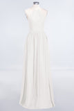 Affordable Halter Sleeveless Long Burgundy Bridesmaid Dress with Ruffle
