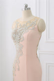 Affordable Jewel Appliques Sleeveless Prom Dresses with Front Slit Online