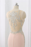 Affordable Jewel Appliques Sleeveless Prom Dresses with Front Slit Online