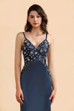 Affordable Spaghetti Straps V-Neck Prom Dresses Sleeveless Appliques Beadings Party Dresses Online